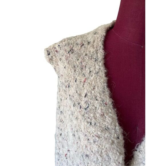 Sundance Coastal Secrets Vest Alpaca Blend Open Front size Large Cream - Picture 9 of 9